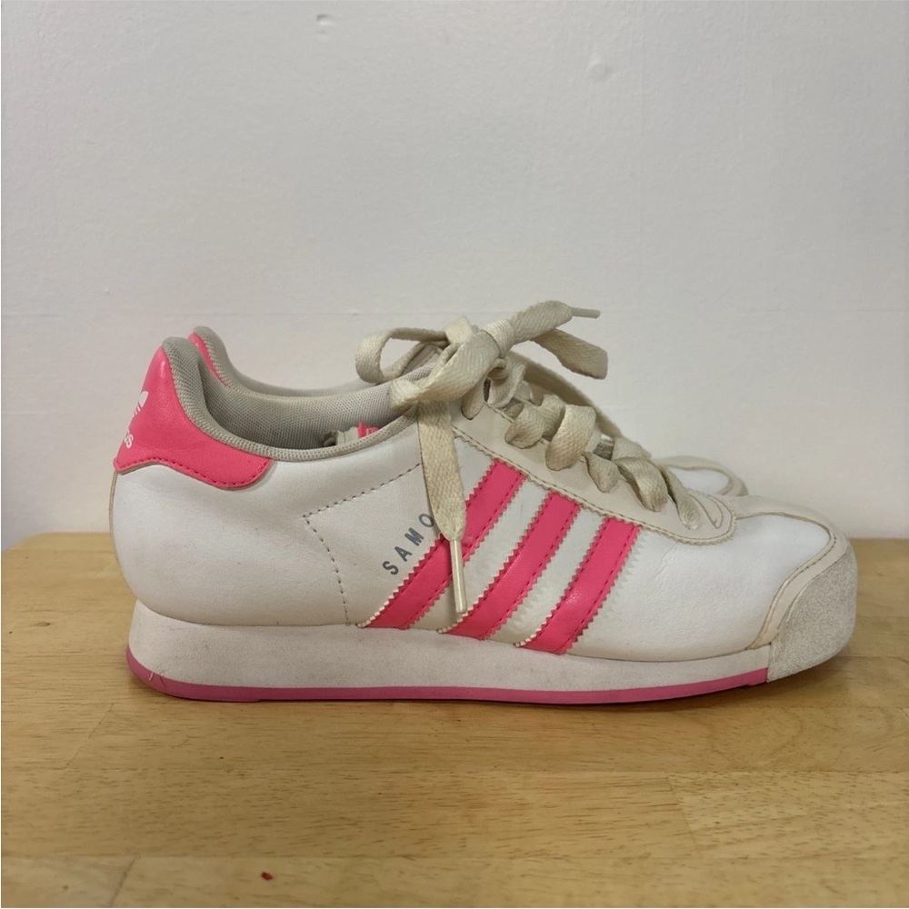 Adidas Women Samoa Shoes White and Pink SIZE 6 - Picture 3 of 10